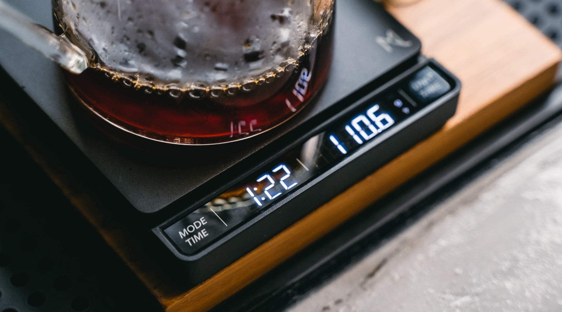 Mx. COOL Katze Smart Coffee Scale Black Pour Over Mode