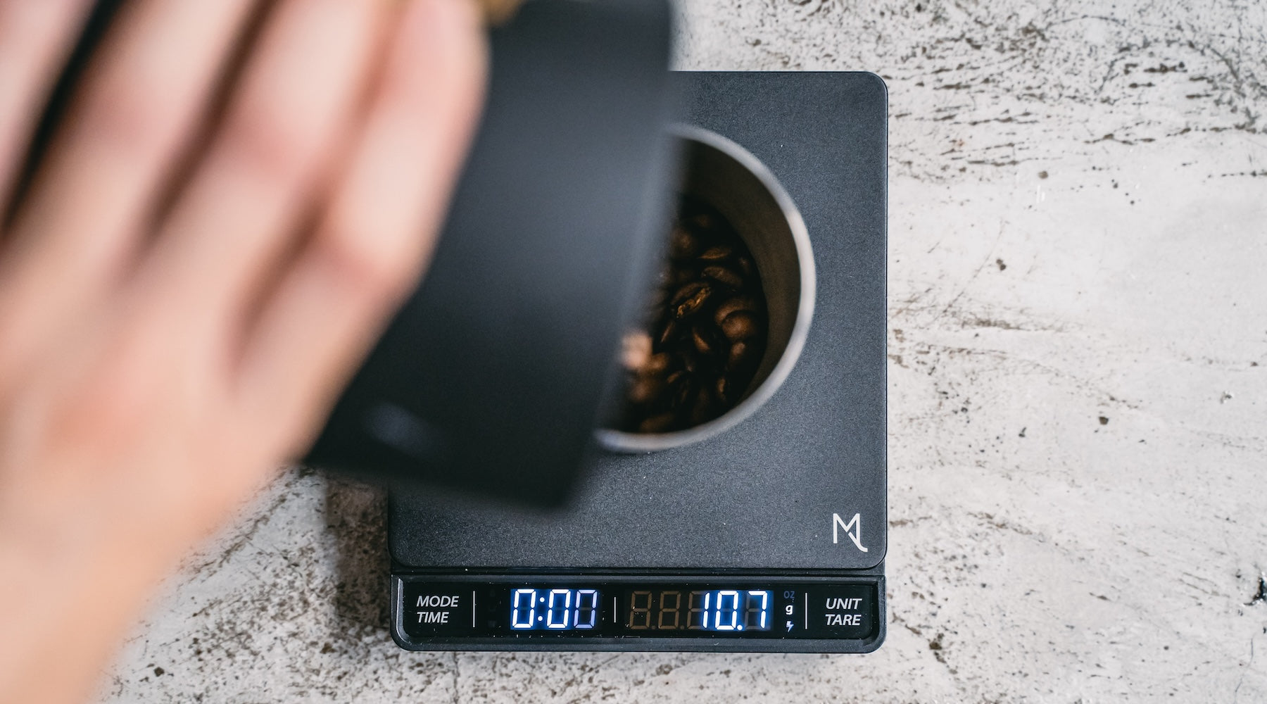 Mx. COOL Katze Smart Coffee Scale Black Weight Mode