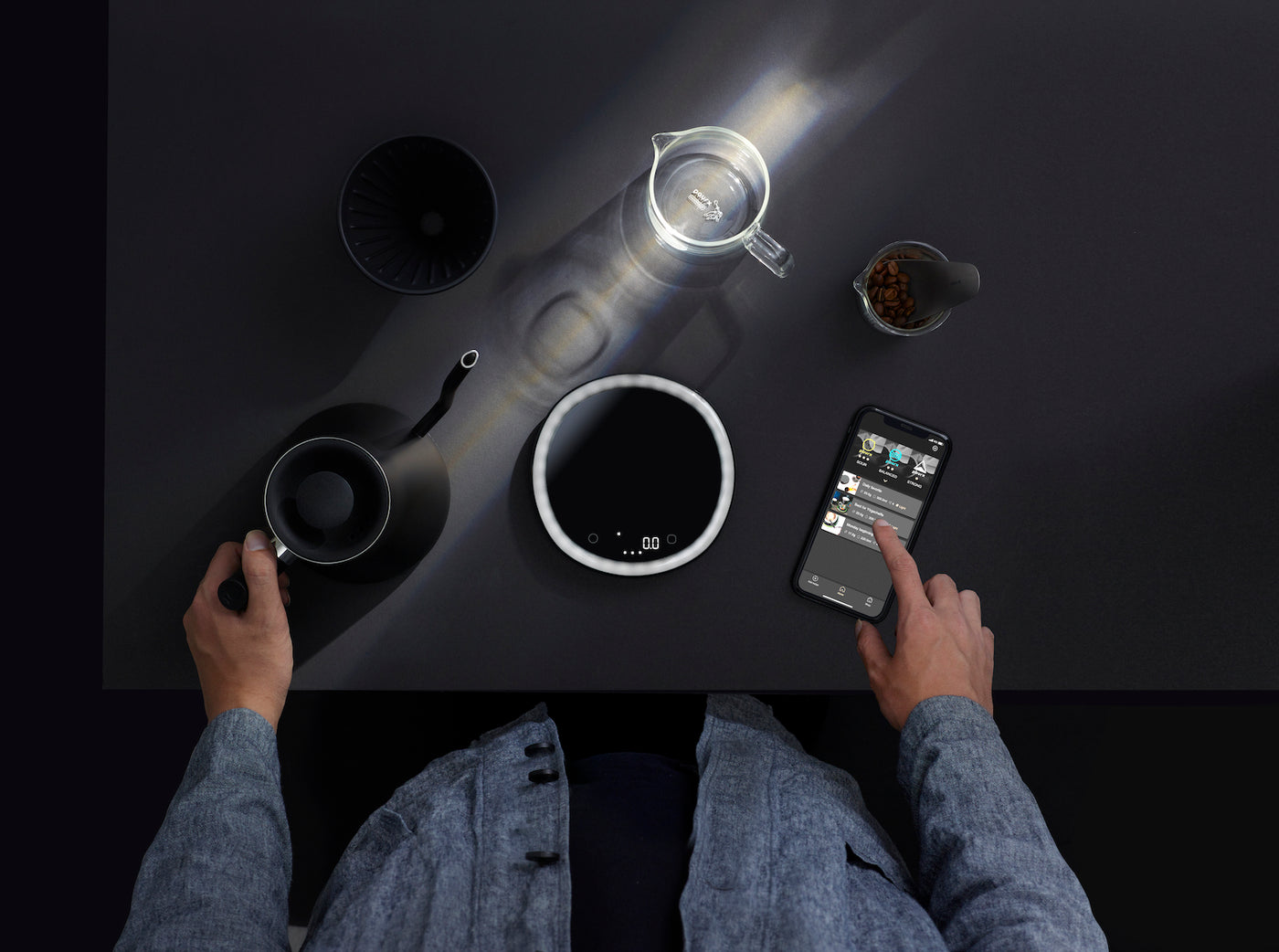 Pourx Oura Smart Light-Guided Scale Smart Recipe Database | THE COFFEE GOODS