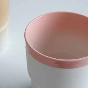 1616 / arita japan S&B "Colour Porcelain" Mug Light Pink & White detail