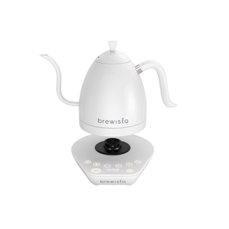 Brewista Artisan Electric Gooseneck Kettle All White + Base | THE COFFEE GOODS