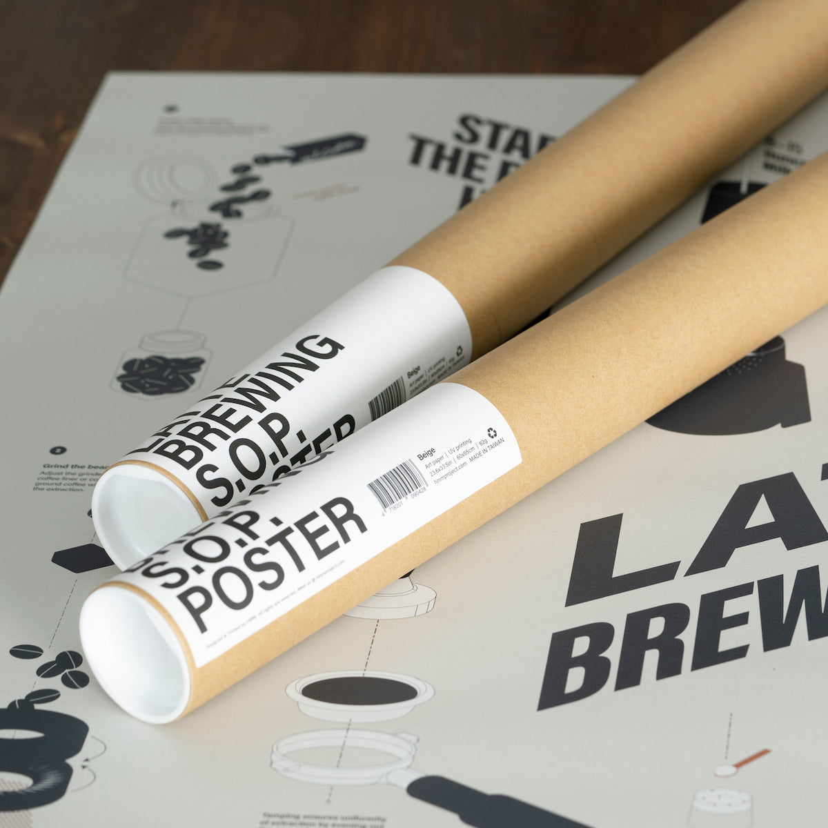 HMM Latte Brewing S.O.P. Poster Lifestyle packaging | THE COFFEE GOODS