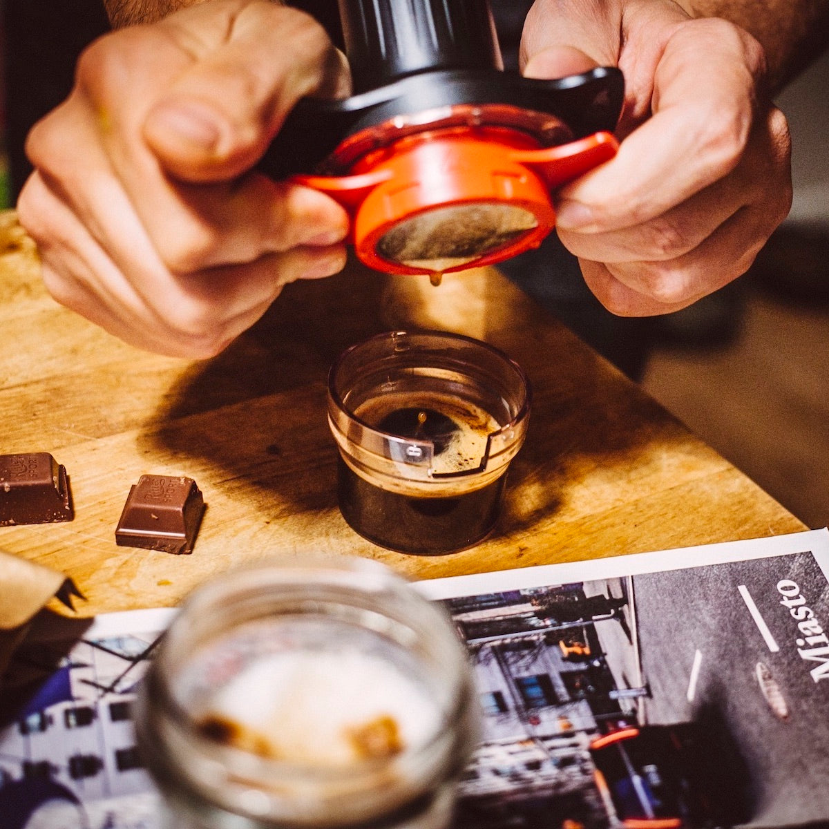 Cafflano Kompresso hand-held portable espresso maker | Lifestyle 4