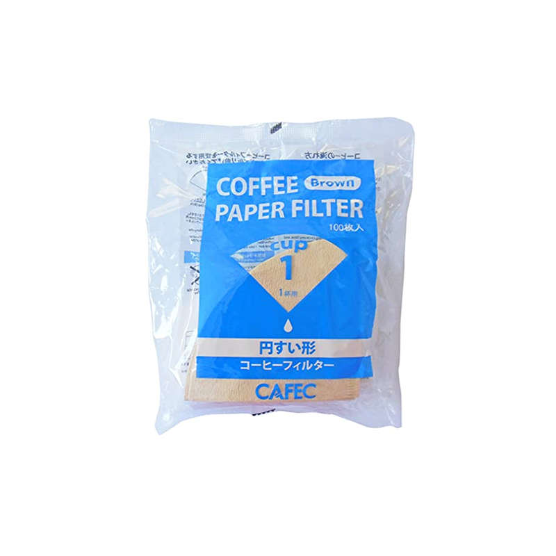 CAFEC 1-2 cup Paper Filters Brown 100 sheets