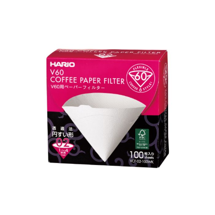 Hario Paper Filters 02 Box 100 pack White