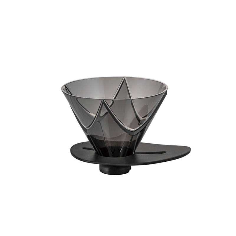 hario mugen one pour dripper clear black 1