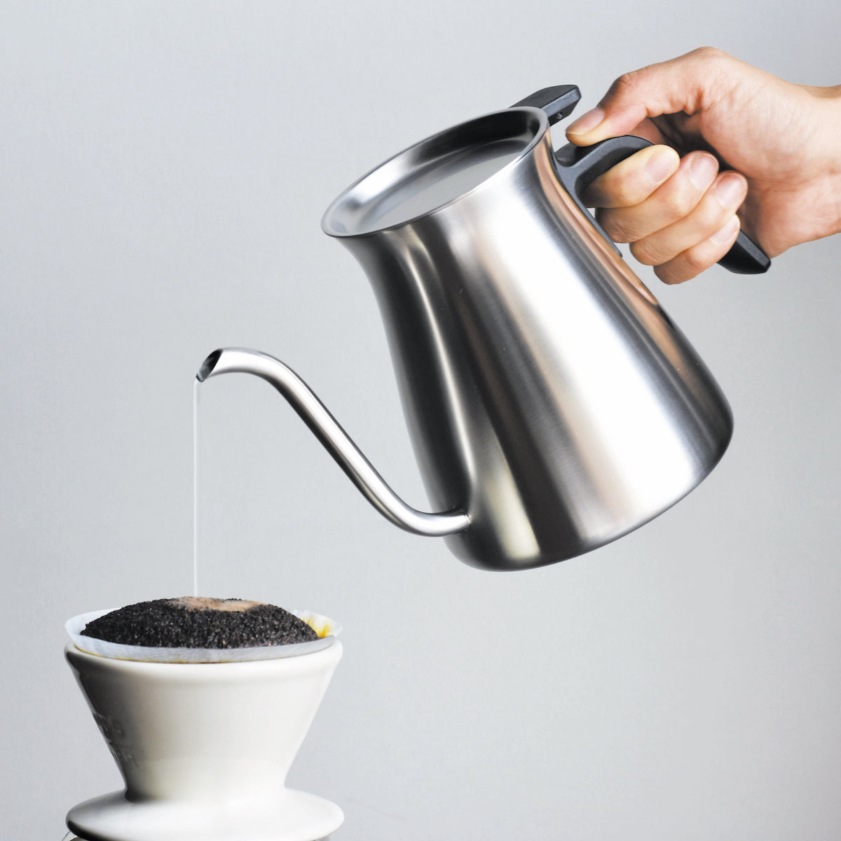 Kinto Pour Over Kettle Pouring | THE COFFEE GOODS