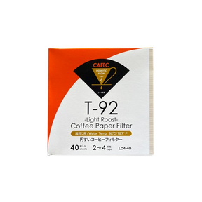 CAFEC Light Roast Coffee Paper Filters 40 Sheets 2-4 Cup White Box