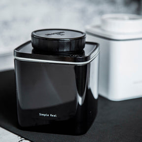 Simple Real x ANKOMN Turn-N-Seal Vacuum Canister White & Black | THE COFFEE GOODS